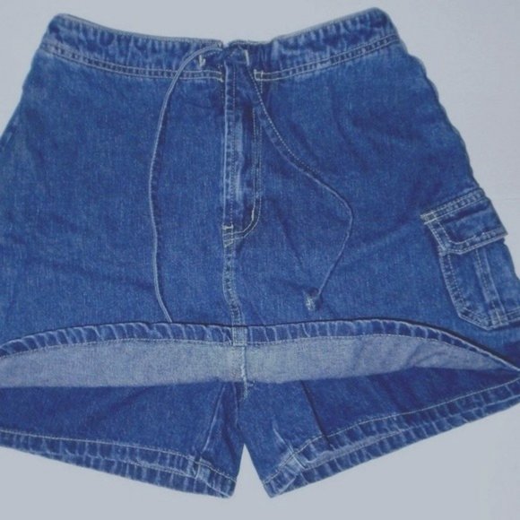 Caramba Pants - Vintage Denim Fashion Skort Shorts